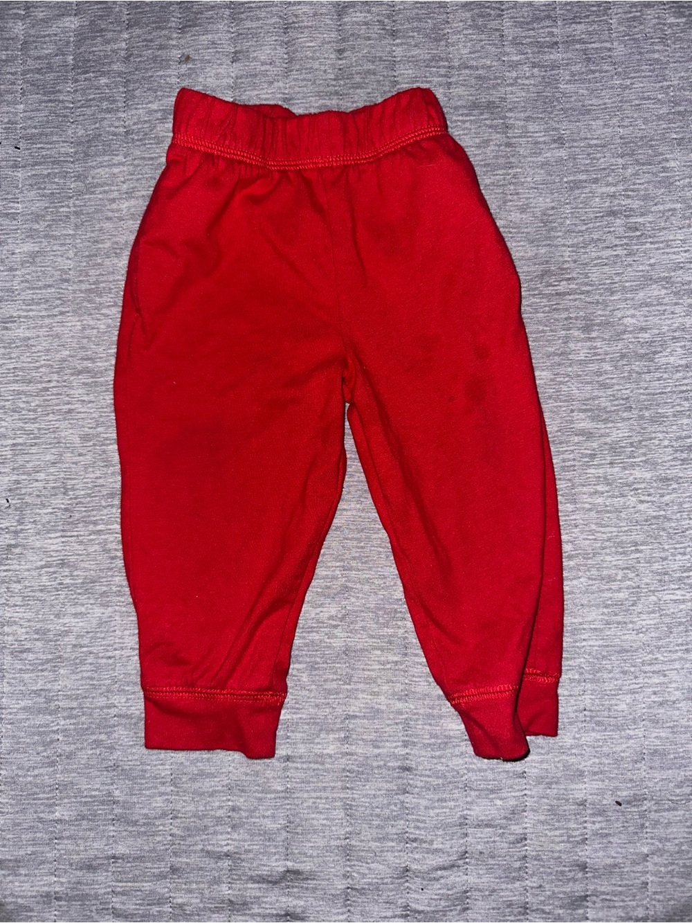 wonder nation Red Elastic Waist Jogger Pants for Kids